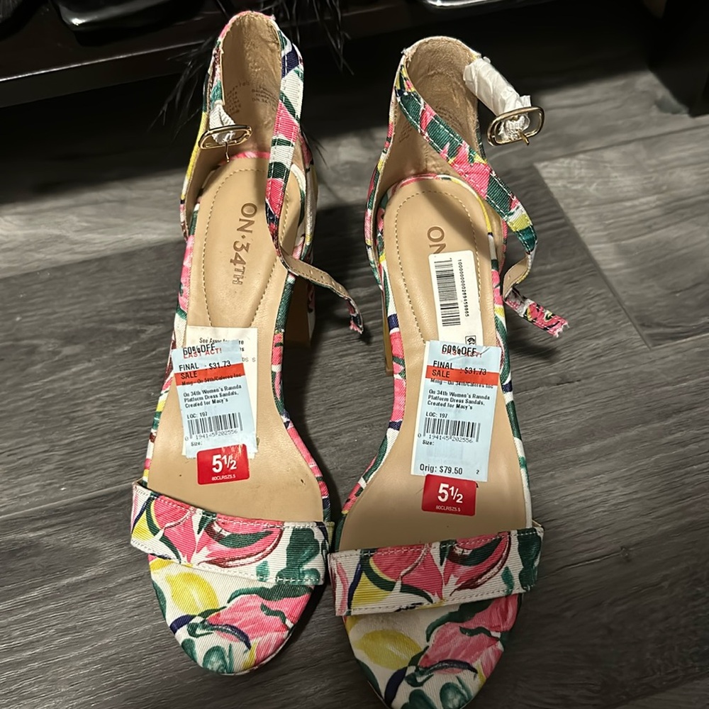 On 34th platform sandals